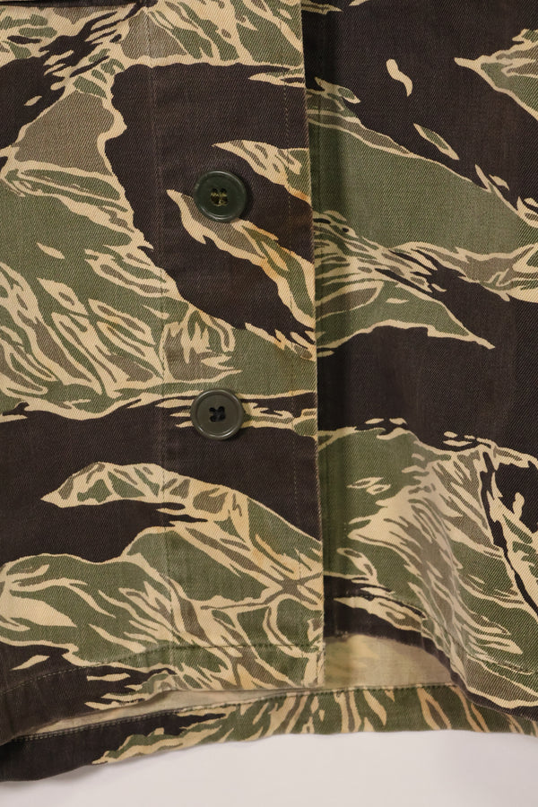 1960年代　USカット　沖縄タイガー　タイガーストライプ　シャツ改造ベスト　US-S　中古品