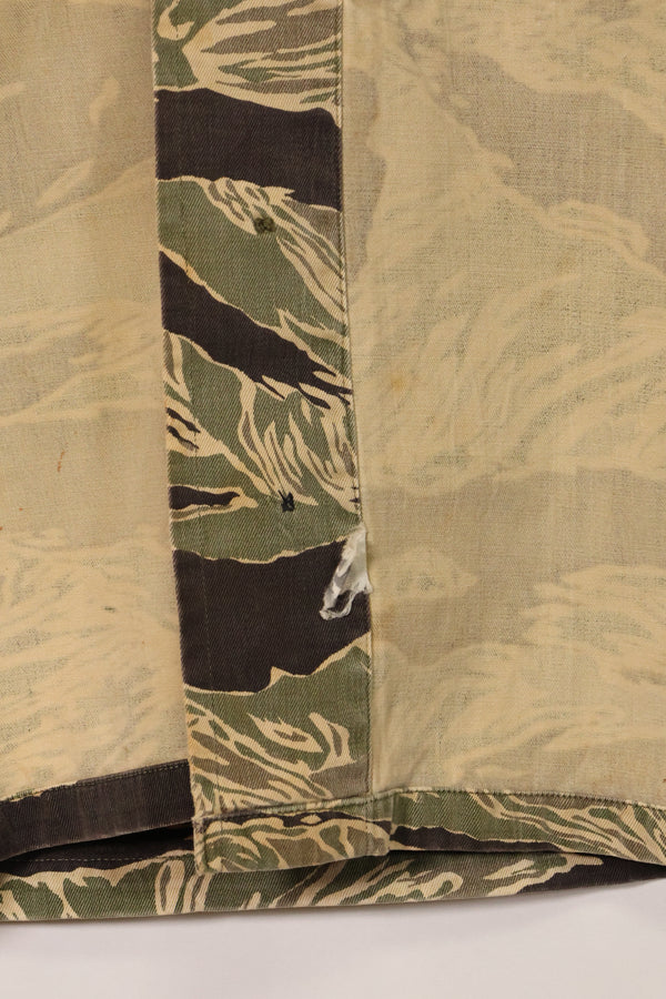 1960年代　USカット　沖縄タイガー　タイガーストライプ　シャツ改造ベスト　US-S　中古品