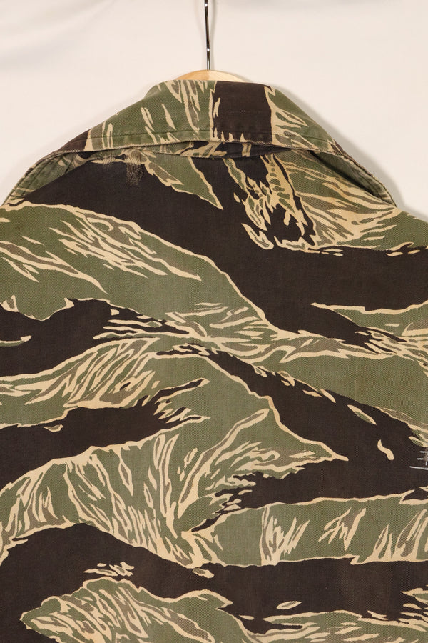 1960年代　USカット　沖縄タイガー　タイガーストライプ　シャツ改造ベスト　US-S　中古品