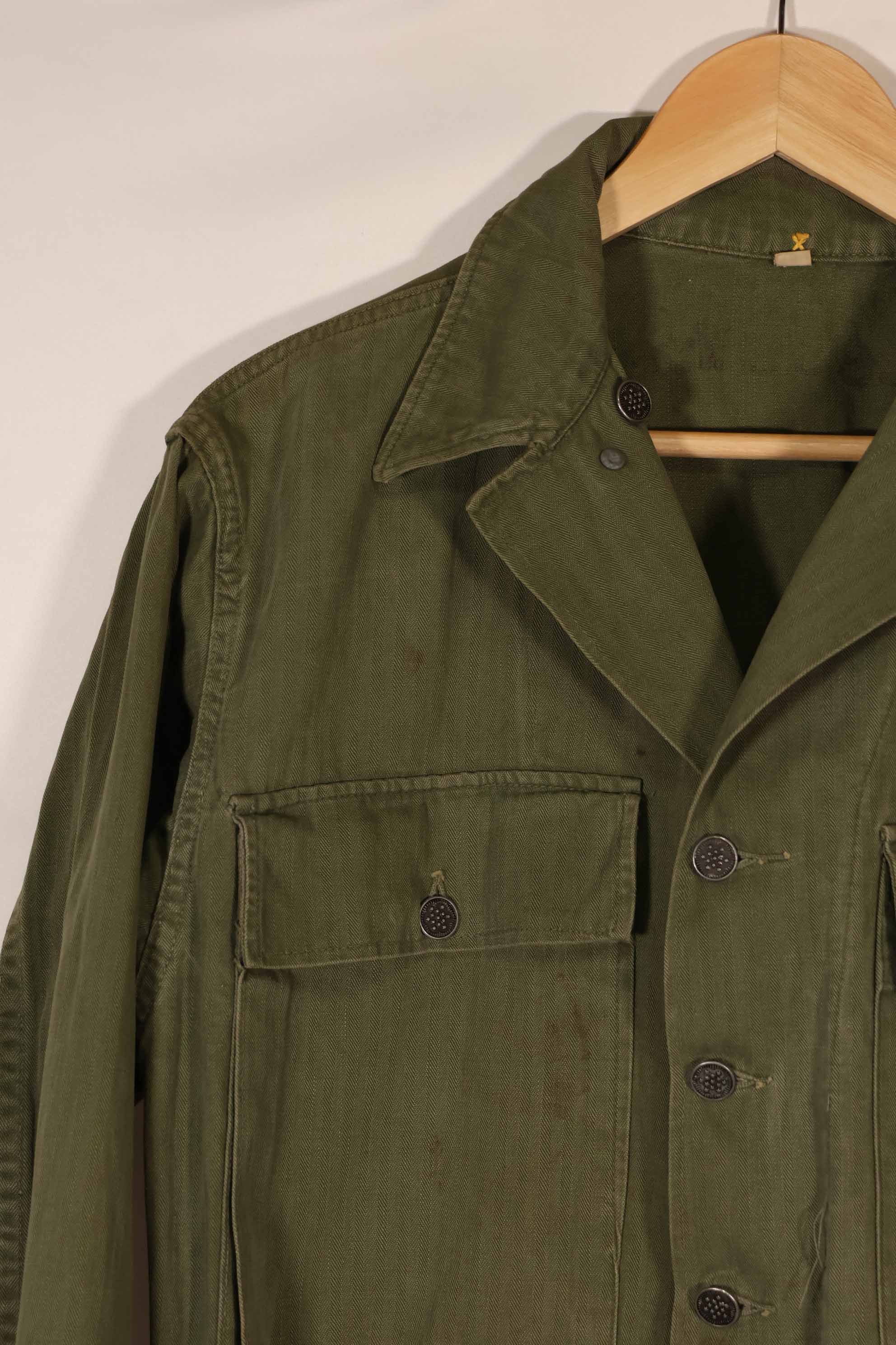 実物　1940年代　アメリカ陸軍　HBT OD ユーティリティジャケット　中古品　36R