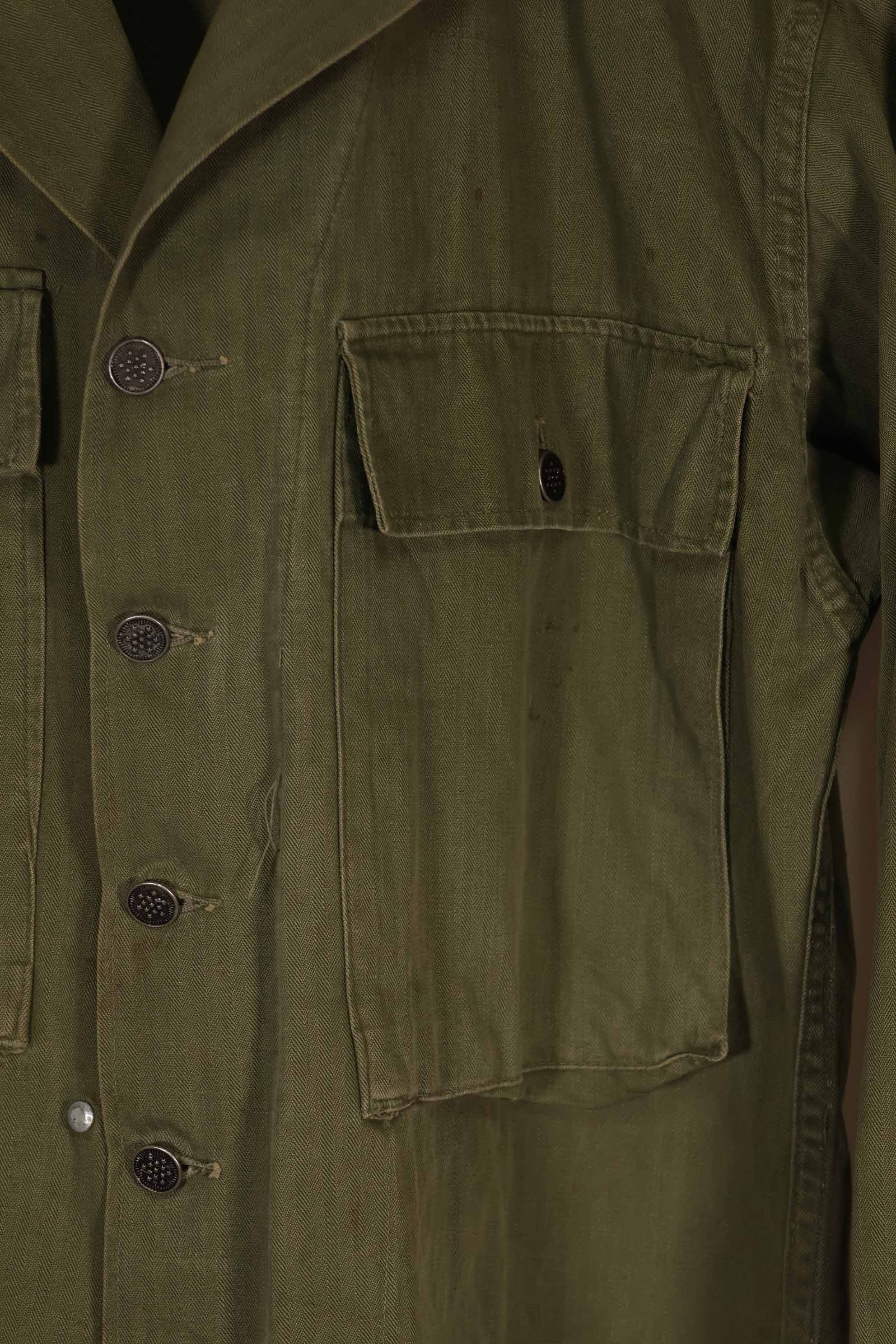 実物　1940年代　アメリカ陸軍　HBT OD ユーティリティジャケット　中古品　36R