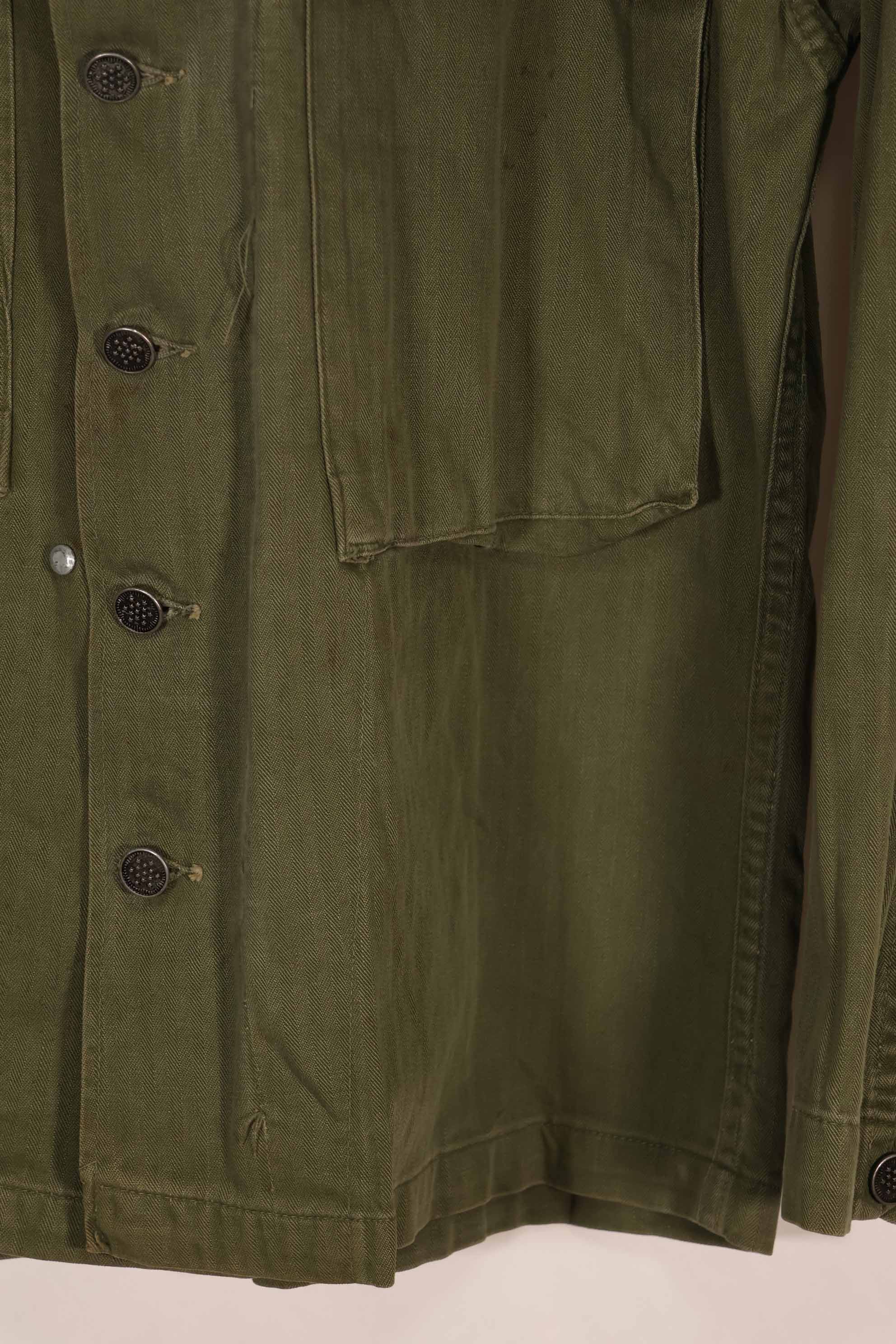 実物　1940年代　アメリカ陸軍　HBT OD ユーティリティジャケット　中古品　36R