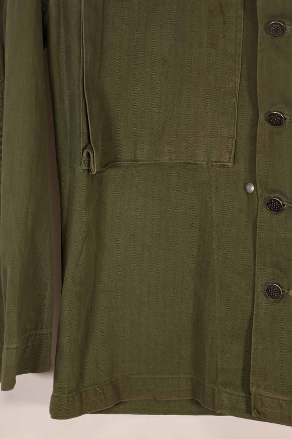 実物　1940年代　アメリカ陸軍　HBT OD ユーティリティジャケット　中古品　36R