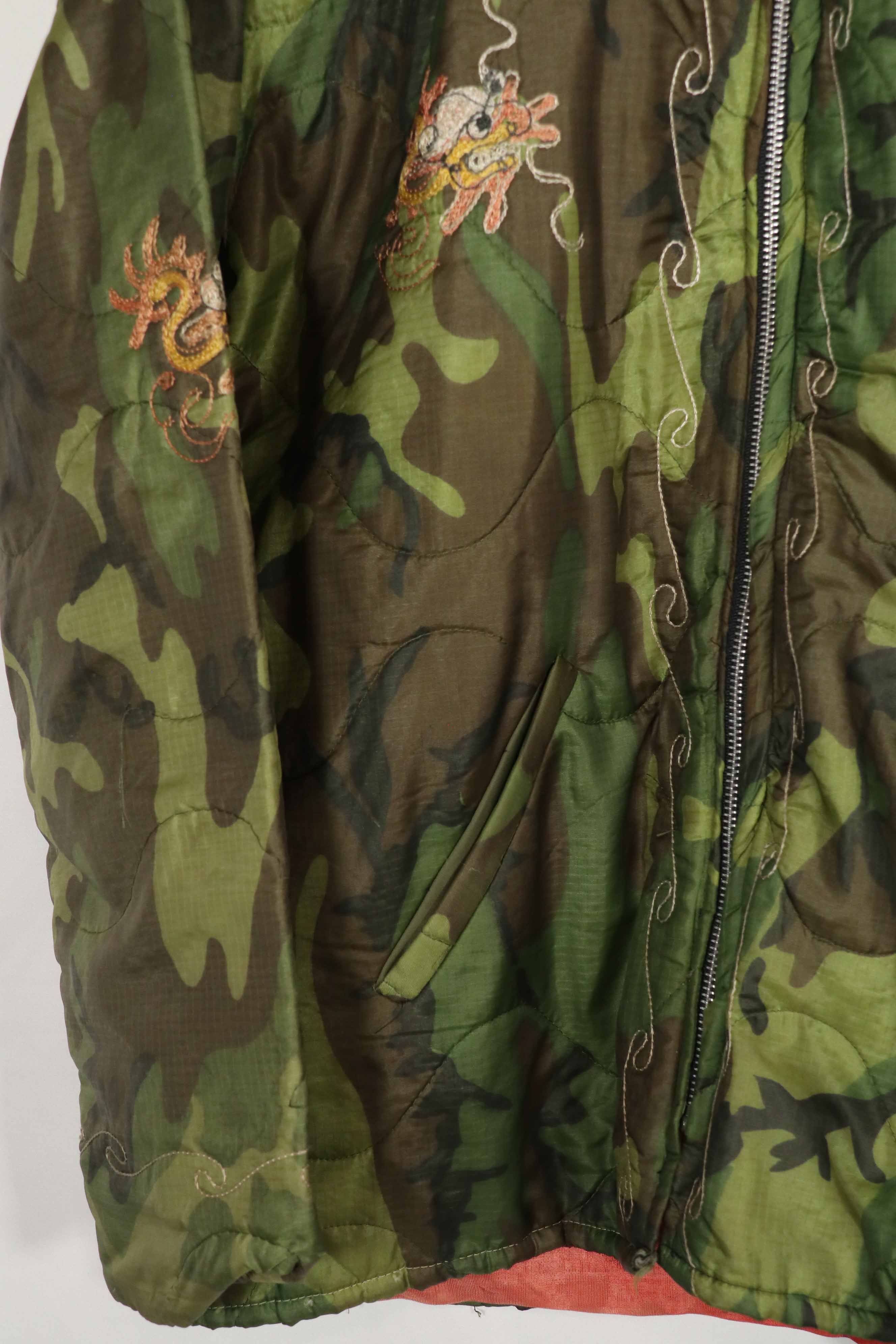 実物　米軍ポンチョライナー　ツアージャケット　DUC PHO　1969-1970