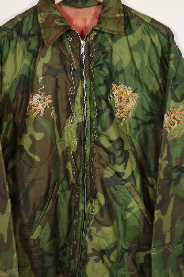 実物　米軍ポンチョライナー　ツアージャケット　DUC PHO　1969-1970