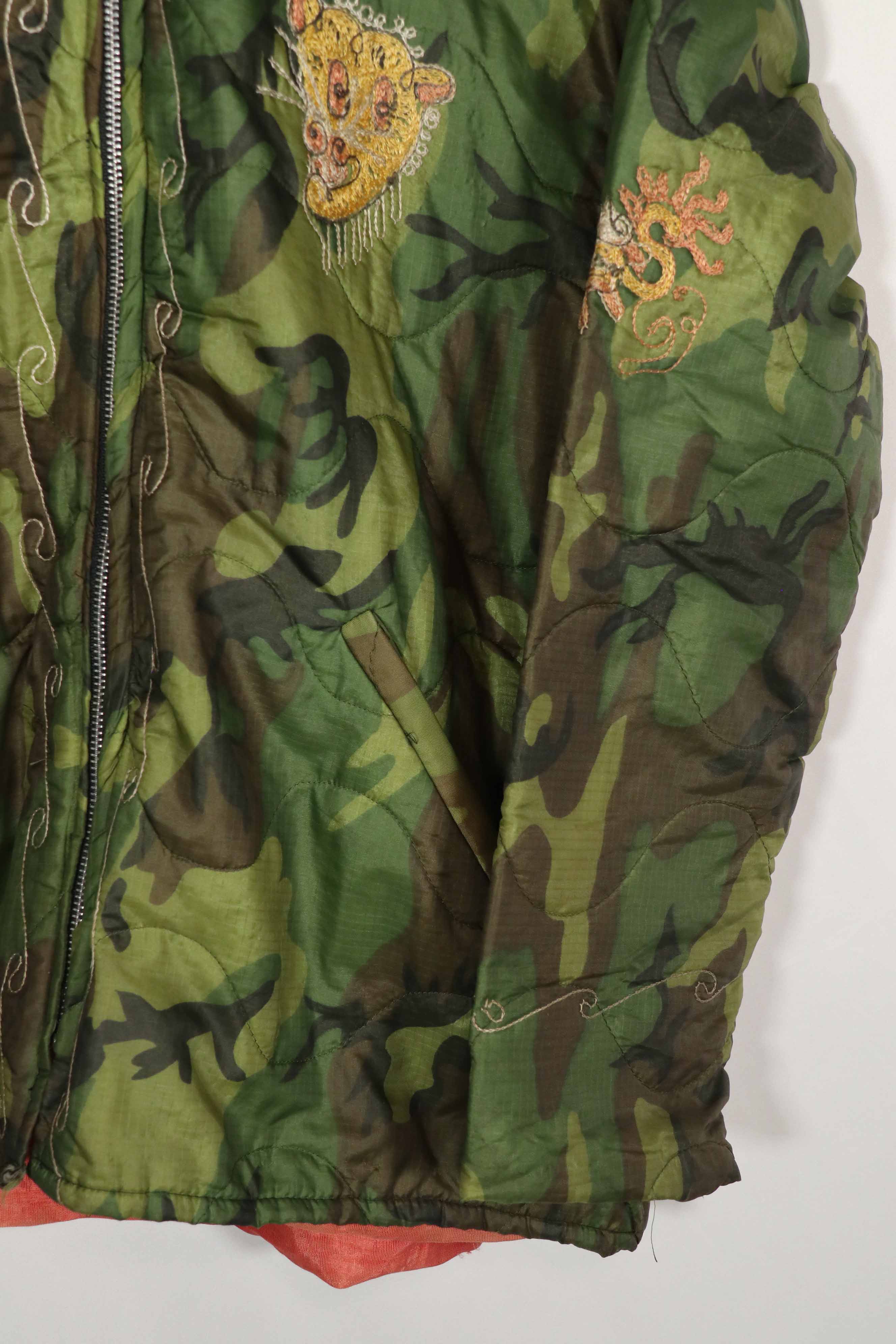 実物　米軍ポンチョライナー　ツアージャケット　DUC PHO　1969-1970