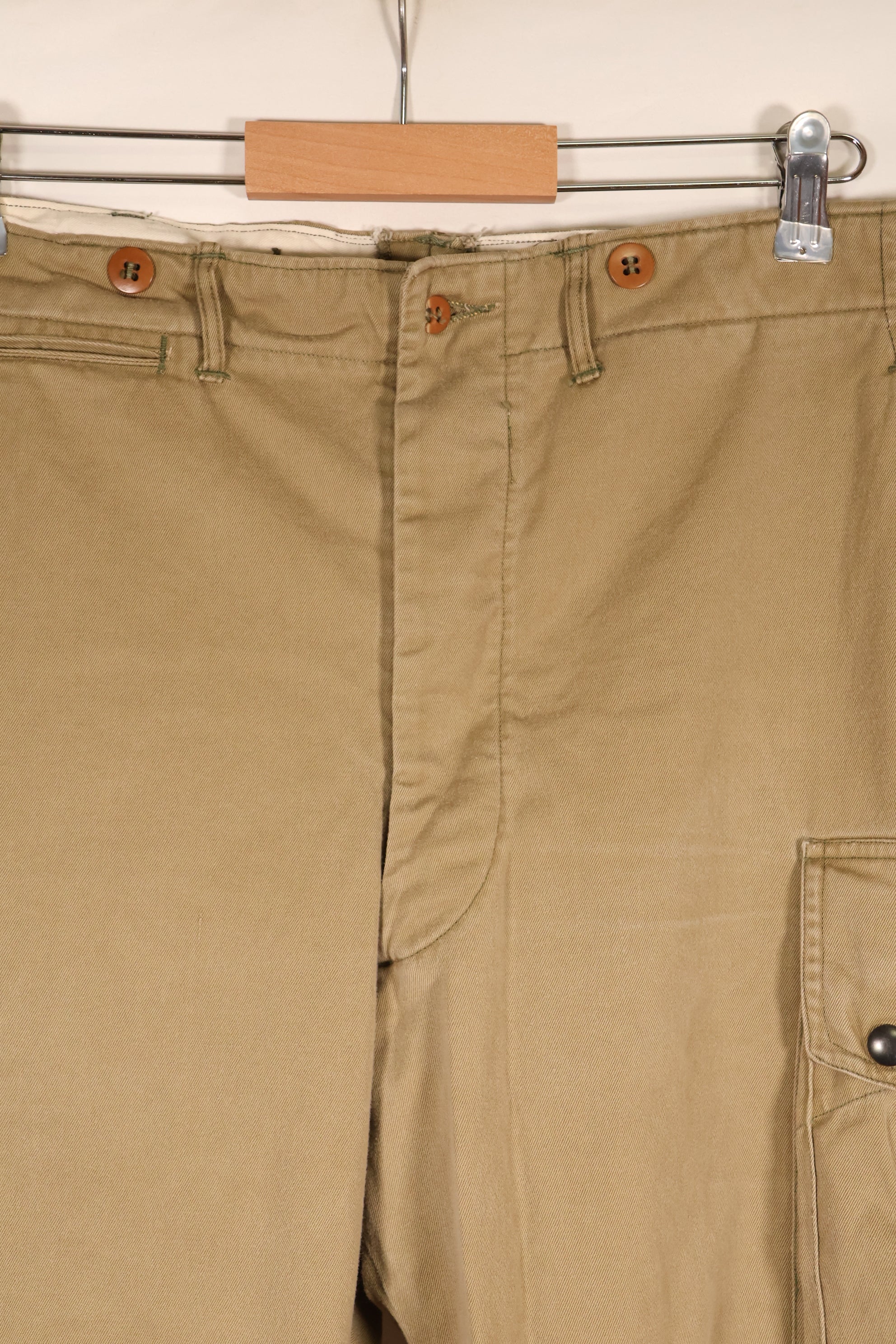 Early 1940s, Estimated Size 36, U.S. Army, Airborne Division, M-1942 Jump Pants, Slightly Faded, Used