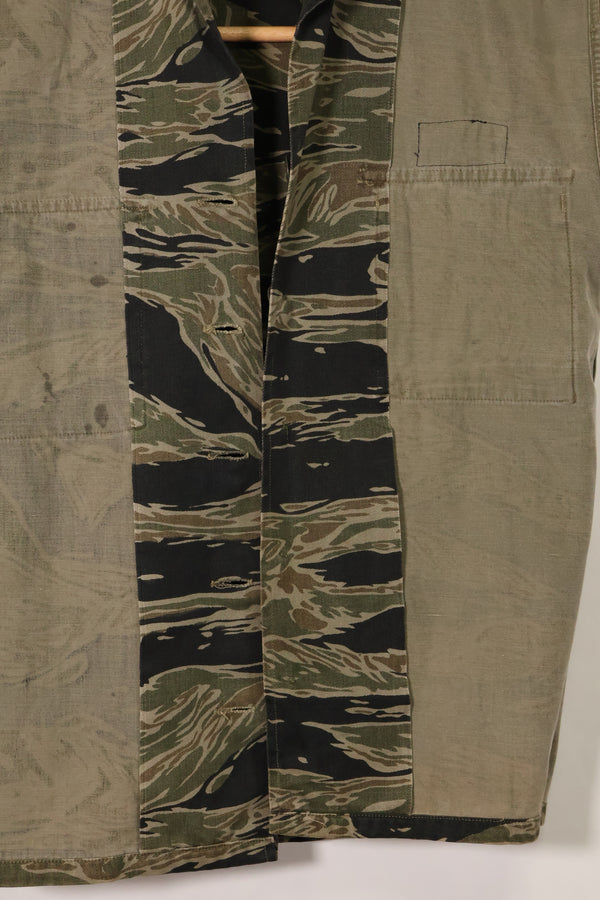 1960年代　シルバータイガー　A-S　タイガーストライプ　シャツ　パッチ付　通訳　中古品