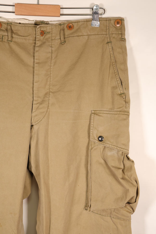 Early 1940s, Estimated Size 36, U.S. Army, Airborne Division, M-1942 Jump Pants, Slightly Faded, Used