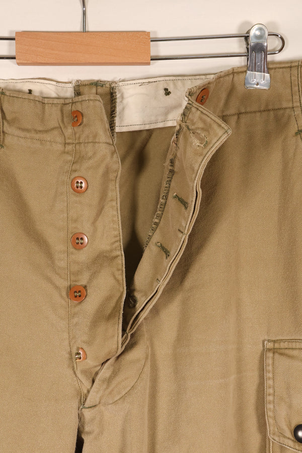 Early 1940s, Estimated Size 36, U.S. Army, Airborne Division, M-1942 Jump Pants, Slightly Faded, Used