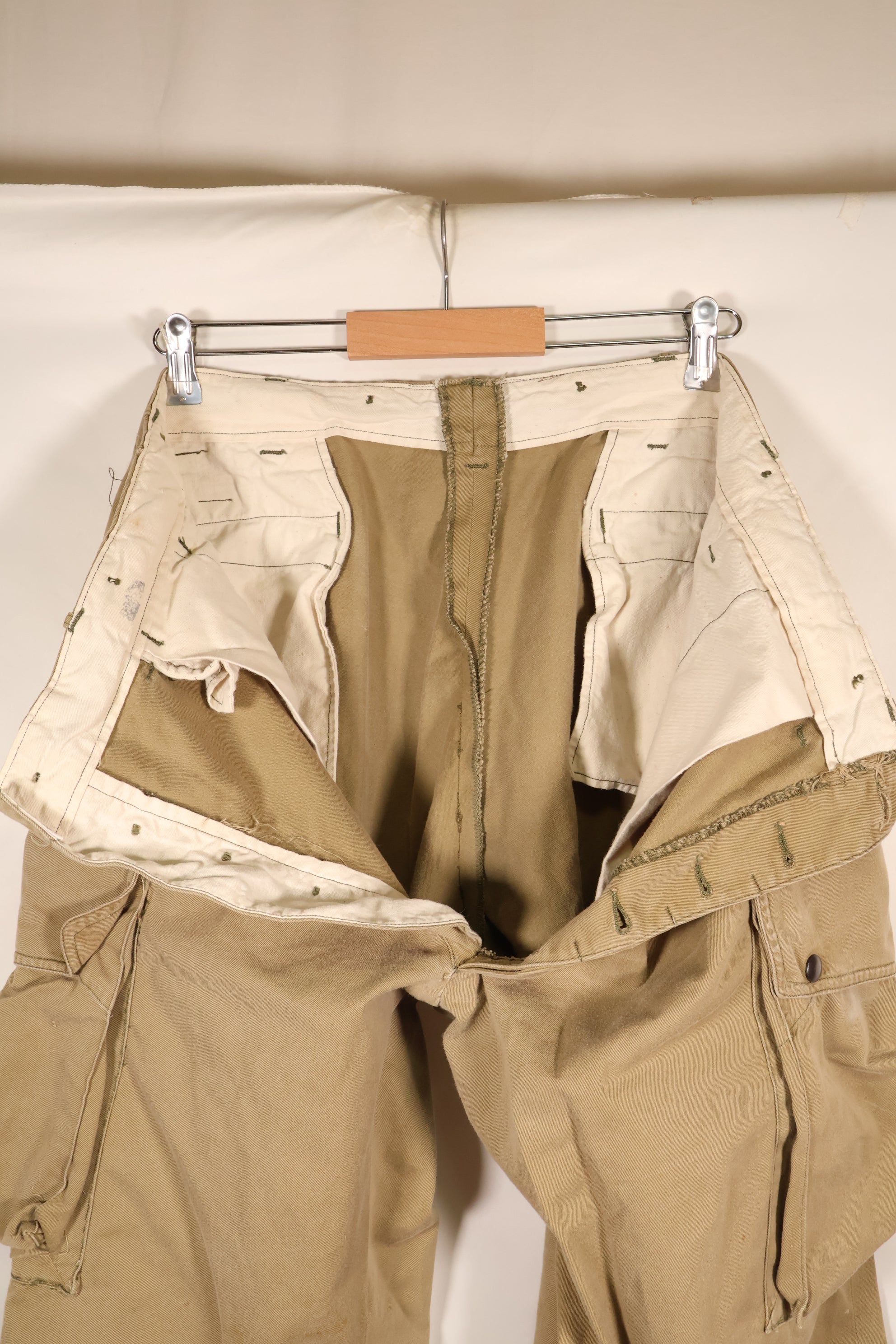 Early 1940s, Estimated Size 36, U.S. Army, Airborne Division, M-1942 Jump Pants, Slightly Faded, Used