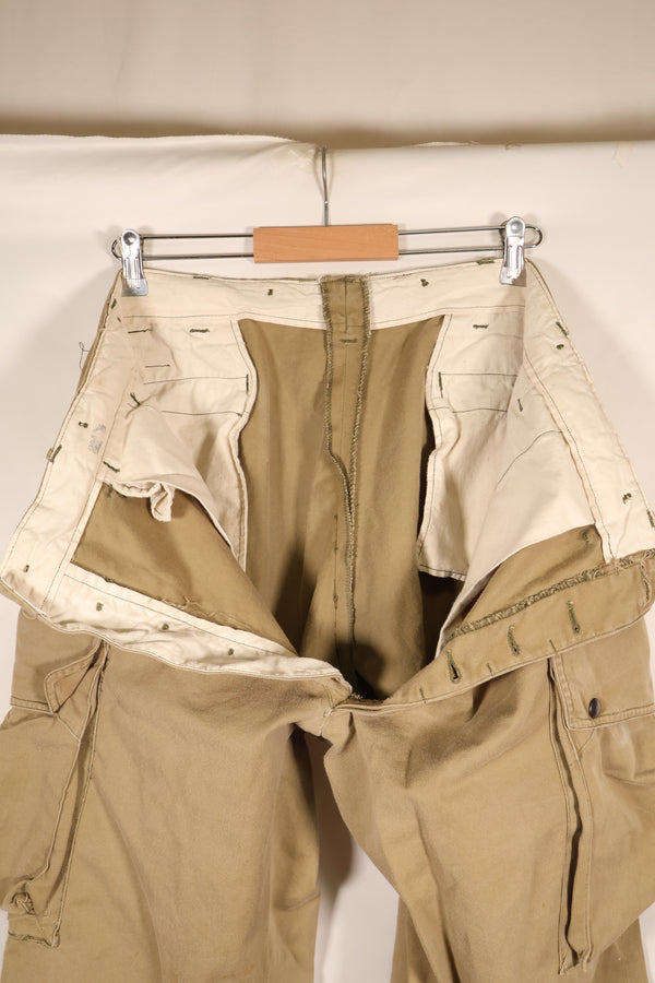 Early 1940s, Estimated Size 36, U.S. Army, Airborne Division, M-1942 Jump Pants, Slightly Faded, Used