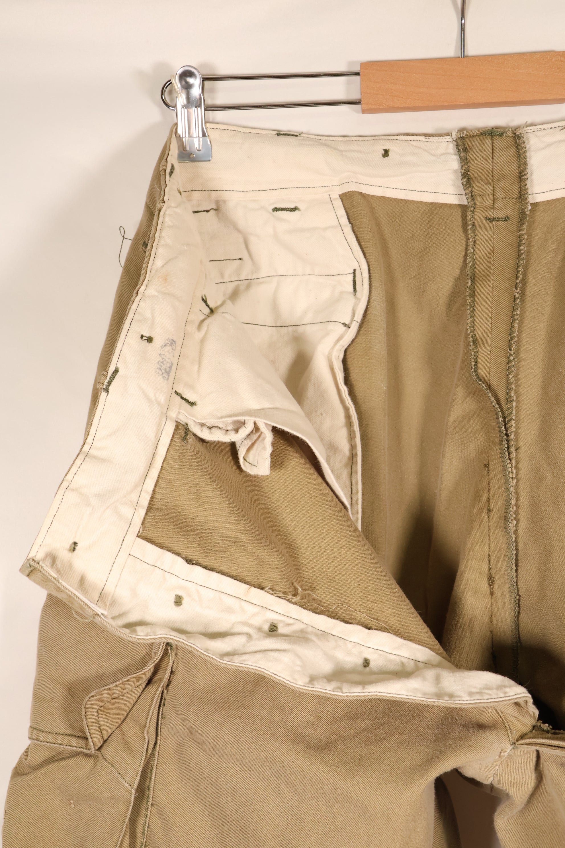 Early 1940s, Estimated Size 36, U.S. Army, Airborne Division, M-1942 Jump Pants, Slightly Faded, Used