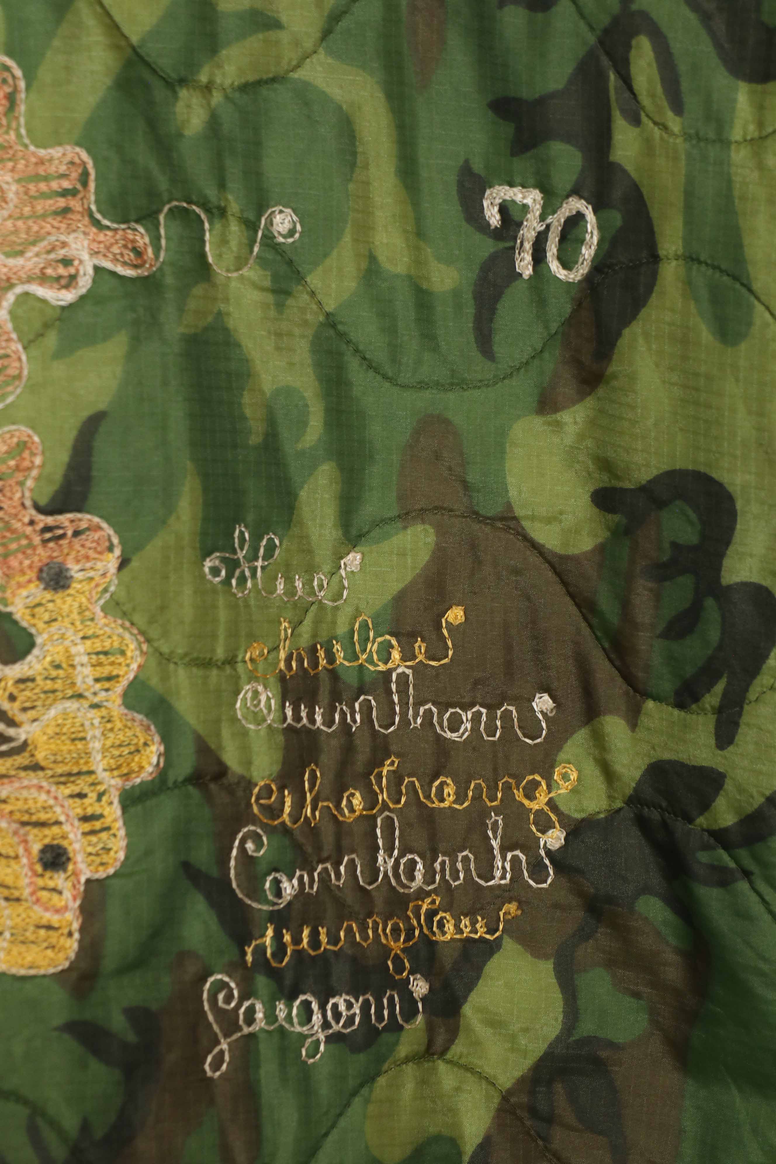 実物　米軍ポンチョライナー　ツアージャケット　DUC PHO　1969-1970