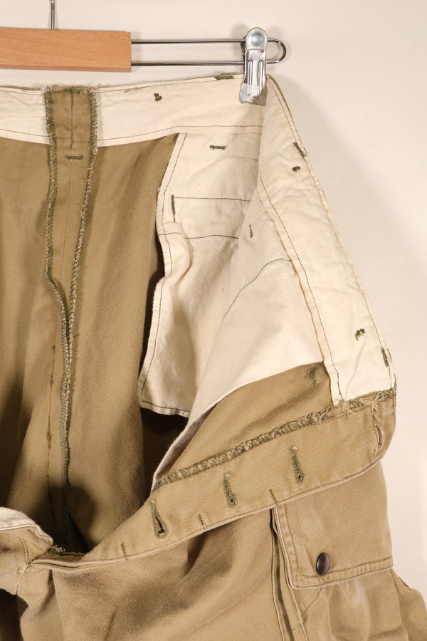 Early 1940s, Estimated Size 36, U.S. Army, Airborne Division, M-1942 Jump Pants, Slightly Faded, Used