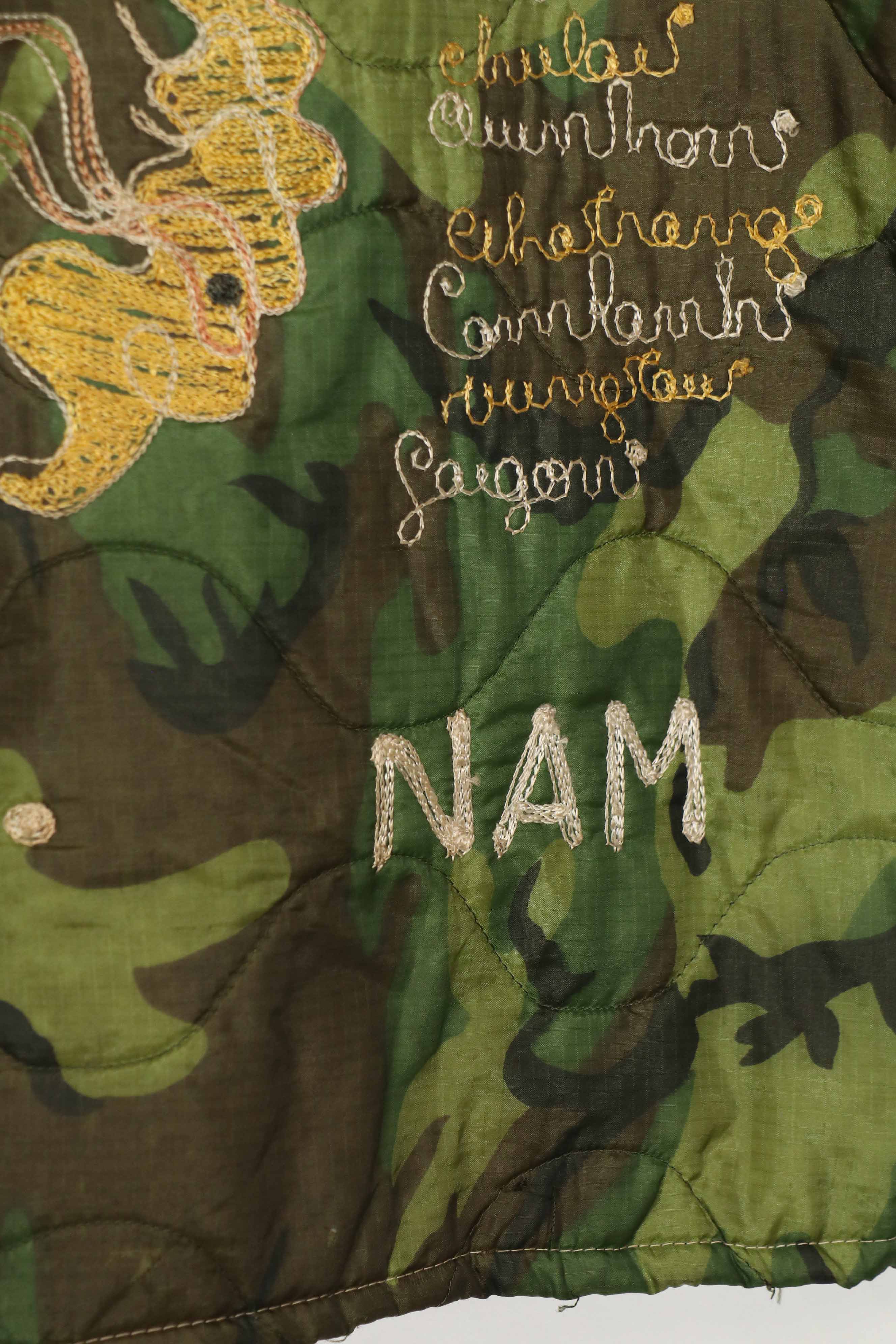 実物　米軍ポンチョライナー　ツアージャケット　DUC PHO　1969-1970