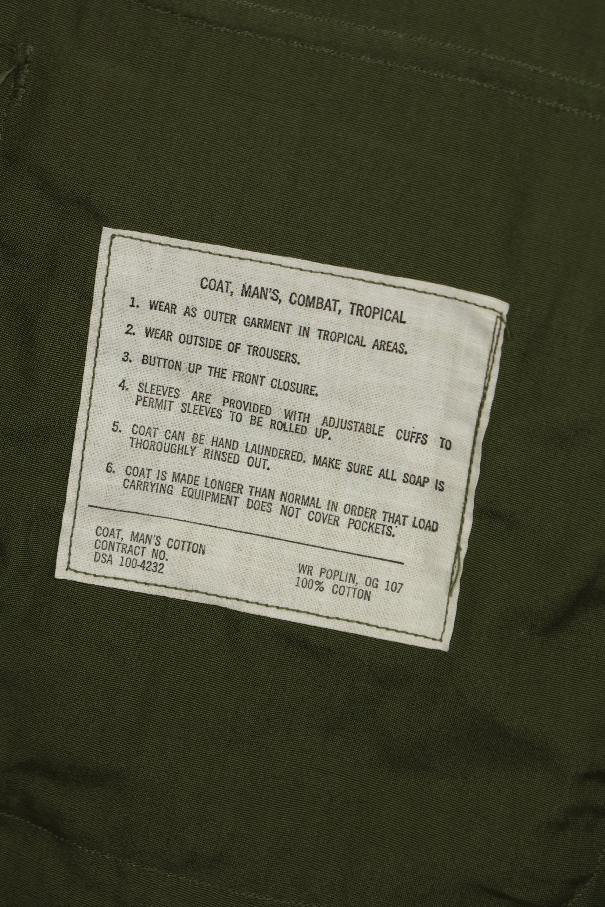 1966年〜67年頃　デッドストック　3rd Model　ジャングルファティーグ　ジャケット　M-L　保管品