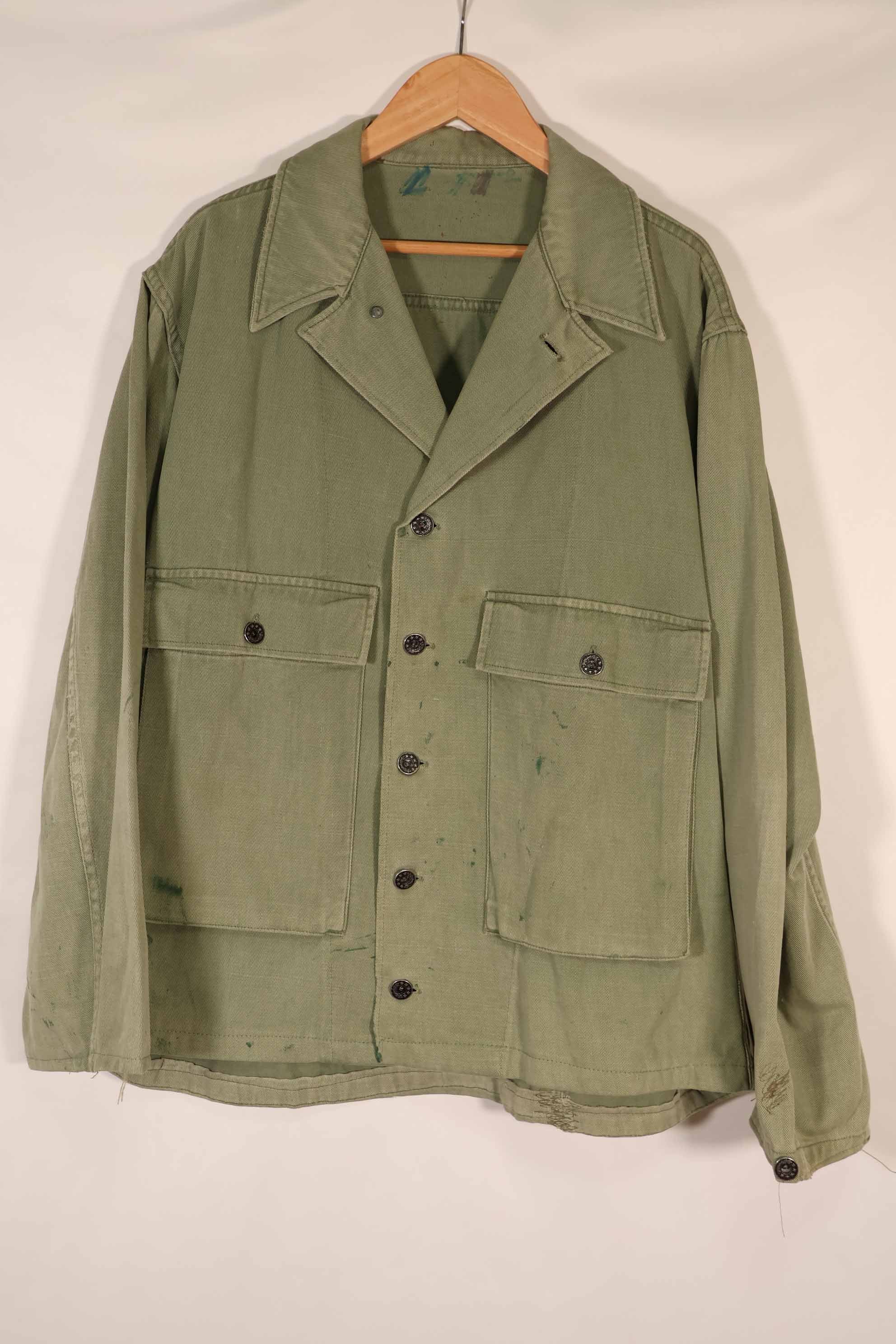 実物　1940年代　アメリカ海軍　USN　M42 ユーティリティジャケット　退色　汚れあり