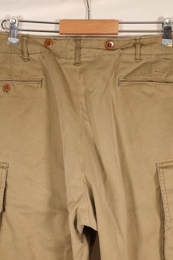 Early 1940s, Estimated Size 36, U.S. Army, Airborne Division, M-1942 Jump Pants, Slightly Faded, Used