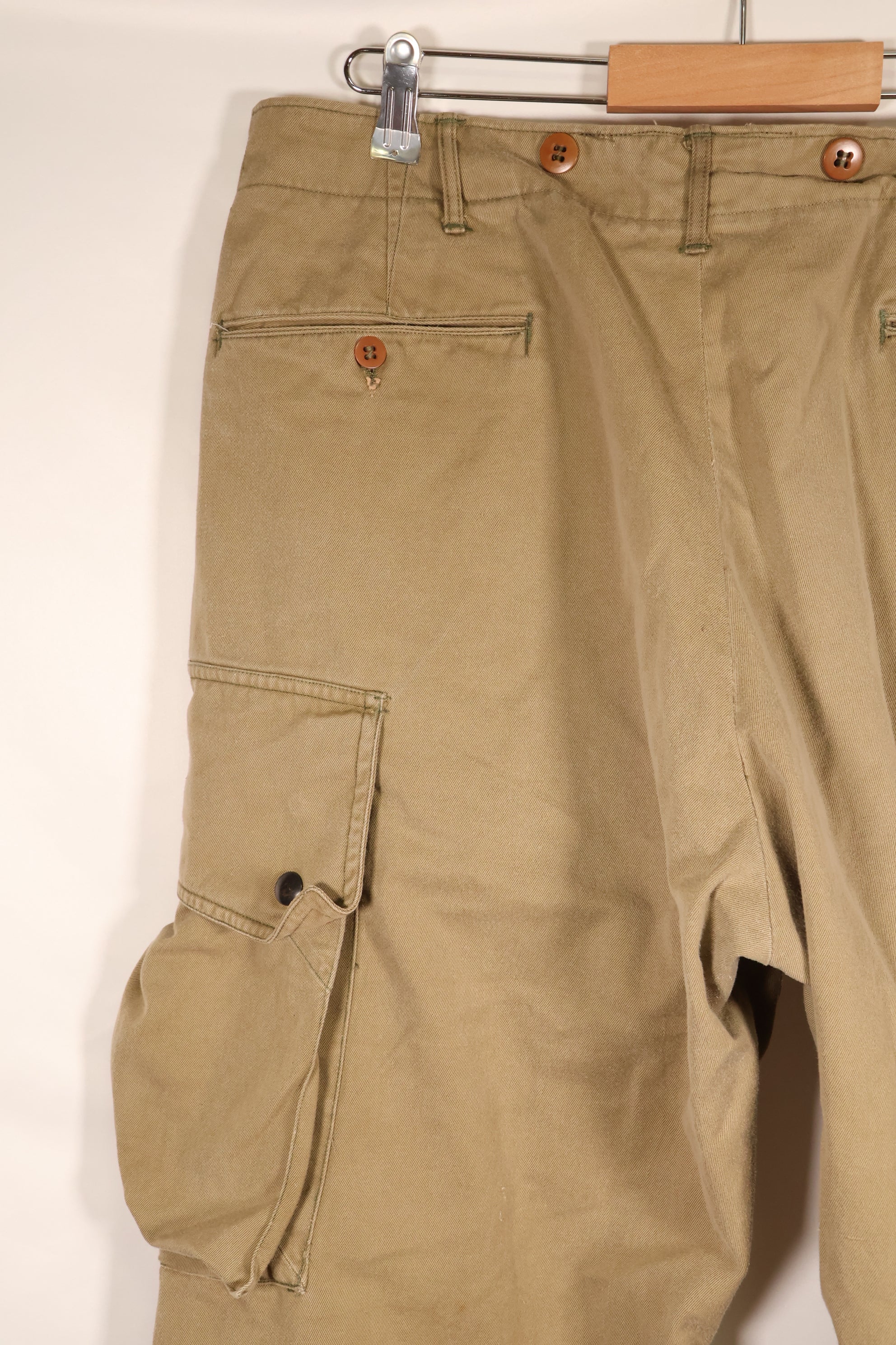 Early 1940s, Estimated Size 36, U.S. Army, Airborne Division, M-1942 Jump Pants, Slightly Faded, Used