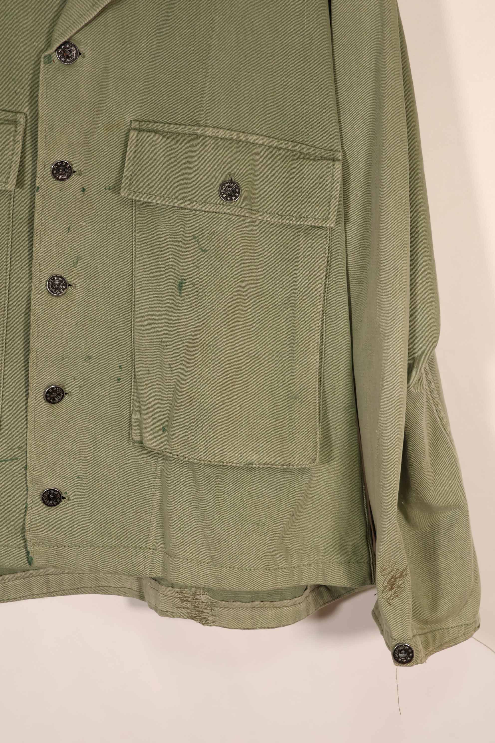 実物　1940年代　アメリカ海軍　USN　M42 ユーティリティジャケット　退色　汚れあり