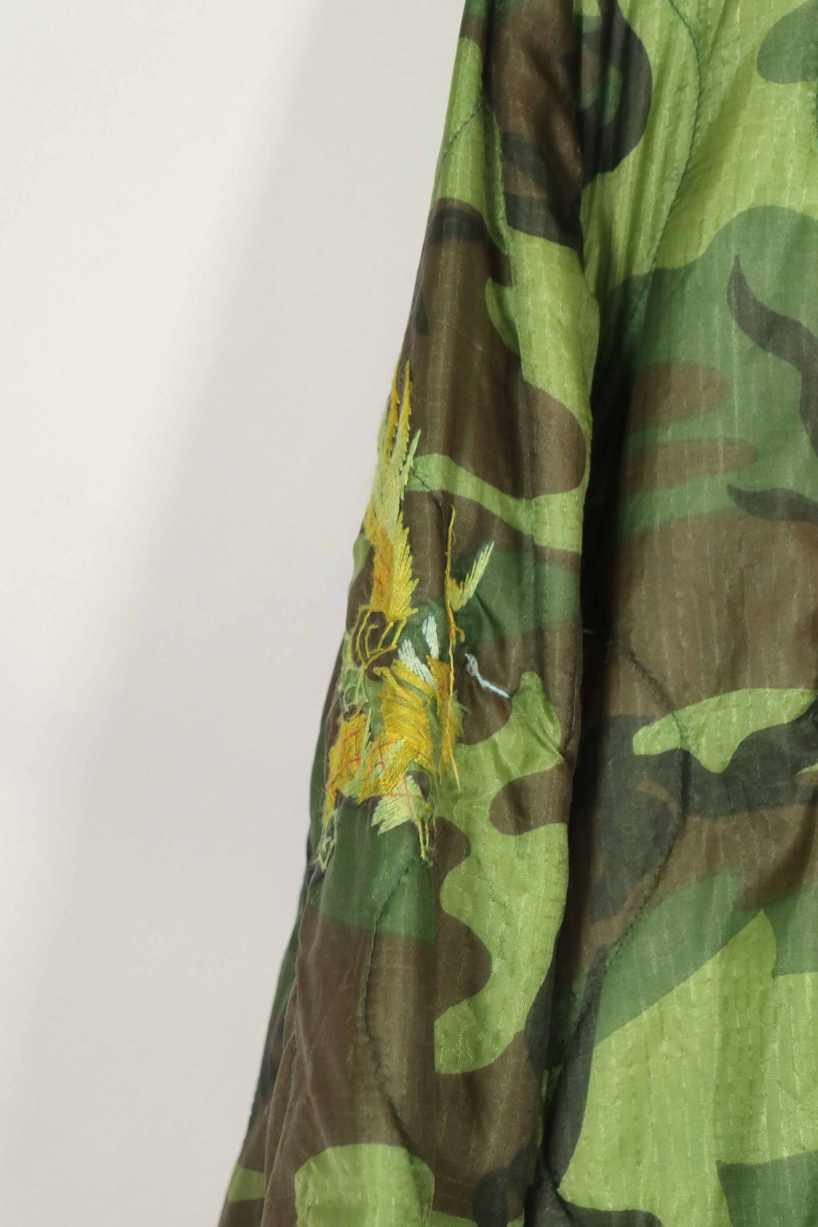 実物　米軍ポンチョライナー製　US NAVY SEABEE TEAM 7107  1971-72 ツアージャケット