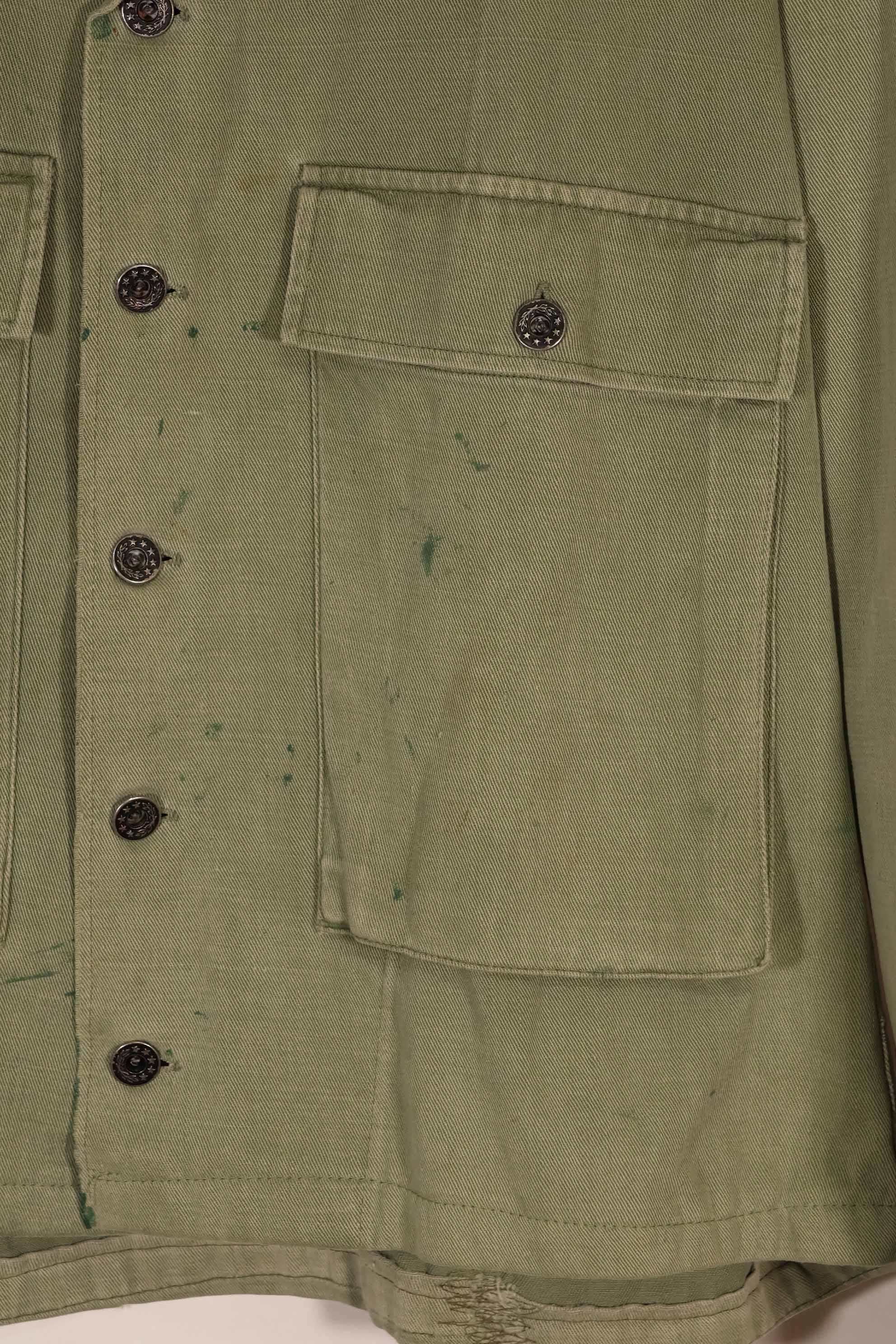 実物　1940年代　アメリカ海軍　USN　M42 ユーティリティジャケット　退色　汚れあり