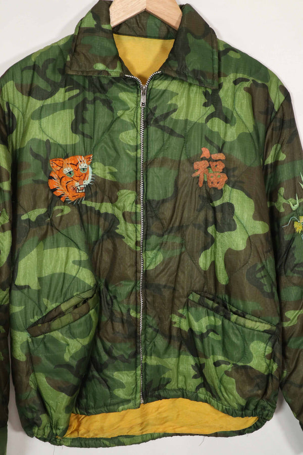 実物　米軍ポンチョライナー製　US NAVY SEABEE TEAM 7107  1971-72 ツアージャケット