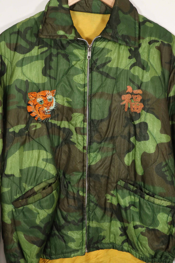 実物　米軍ポンチョライナー製　US NAVY SEABEE TEAM 7107  1971-72 ツアージャケット