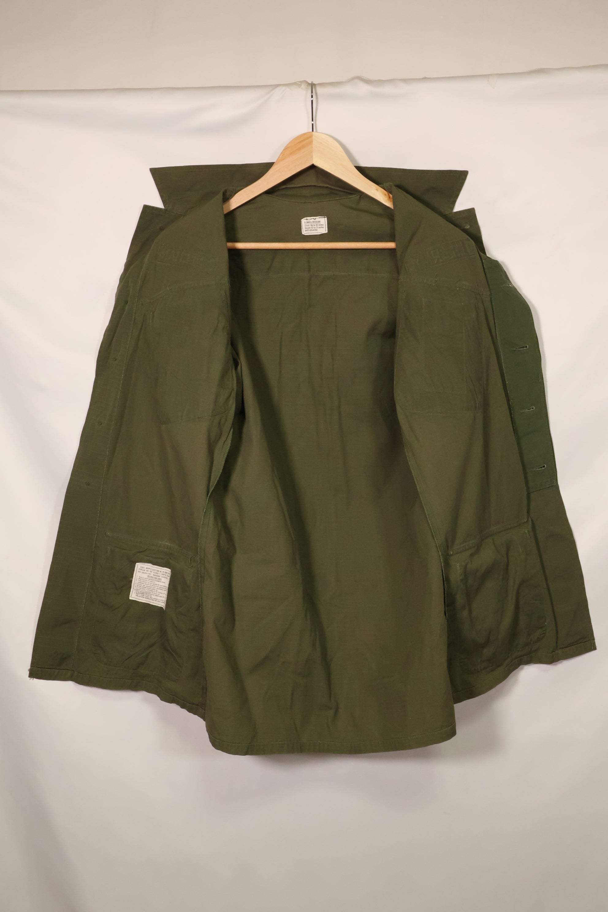 1969年契約　4th Model ジャングルファティーグ　ジャケット　X-S-R　中古品　パッチ付き