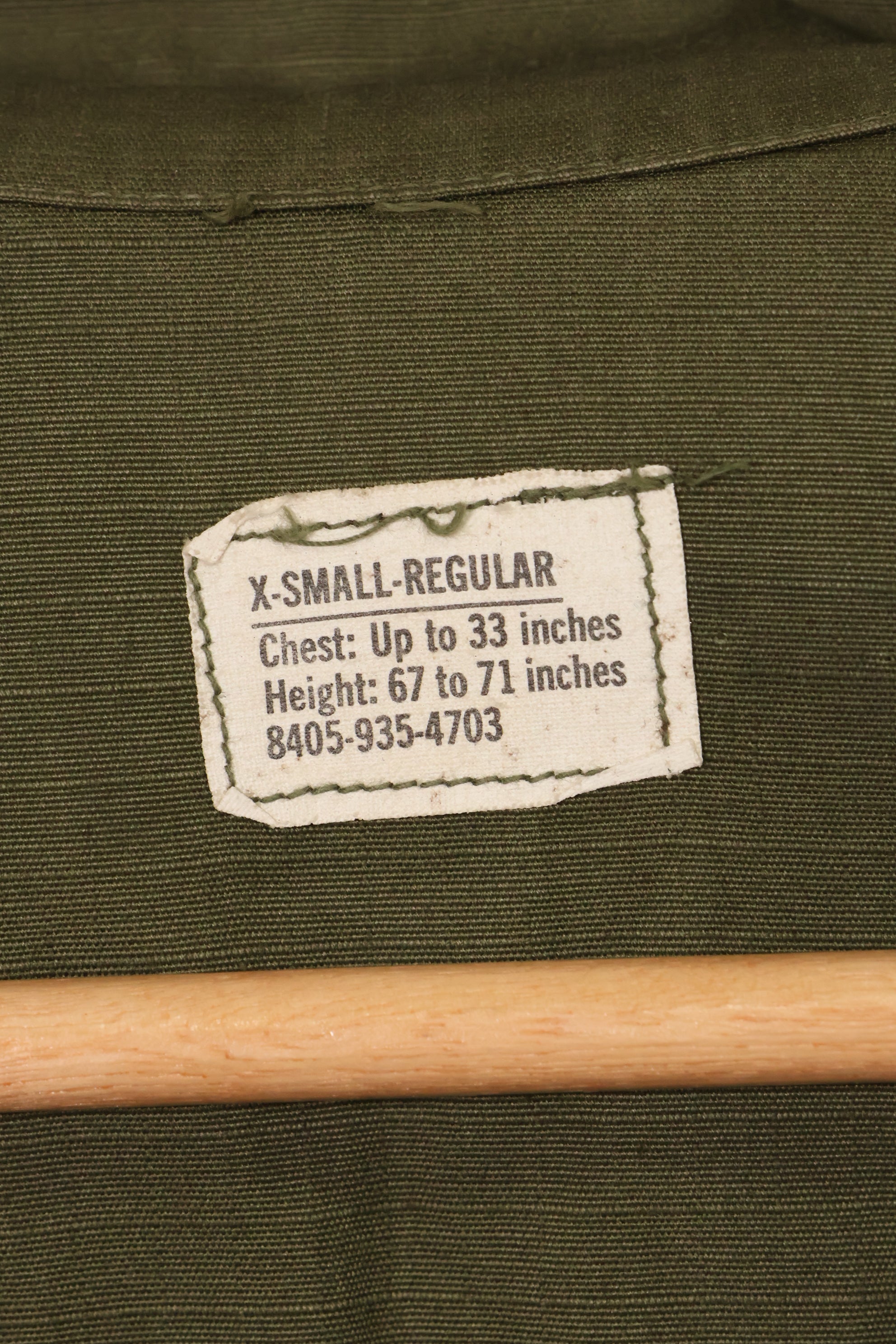 1969年契約　4th Model ジャングルファティーグ　ジャケット　X-S-R　中古品　パッチ付き