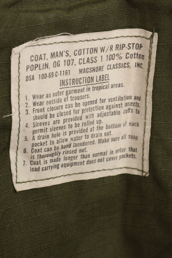 1969年契約　4th Model ジャングルファティーグ　ジャケット　X-S-R　中古品　パッチ付き