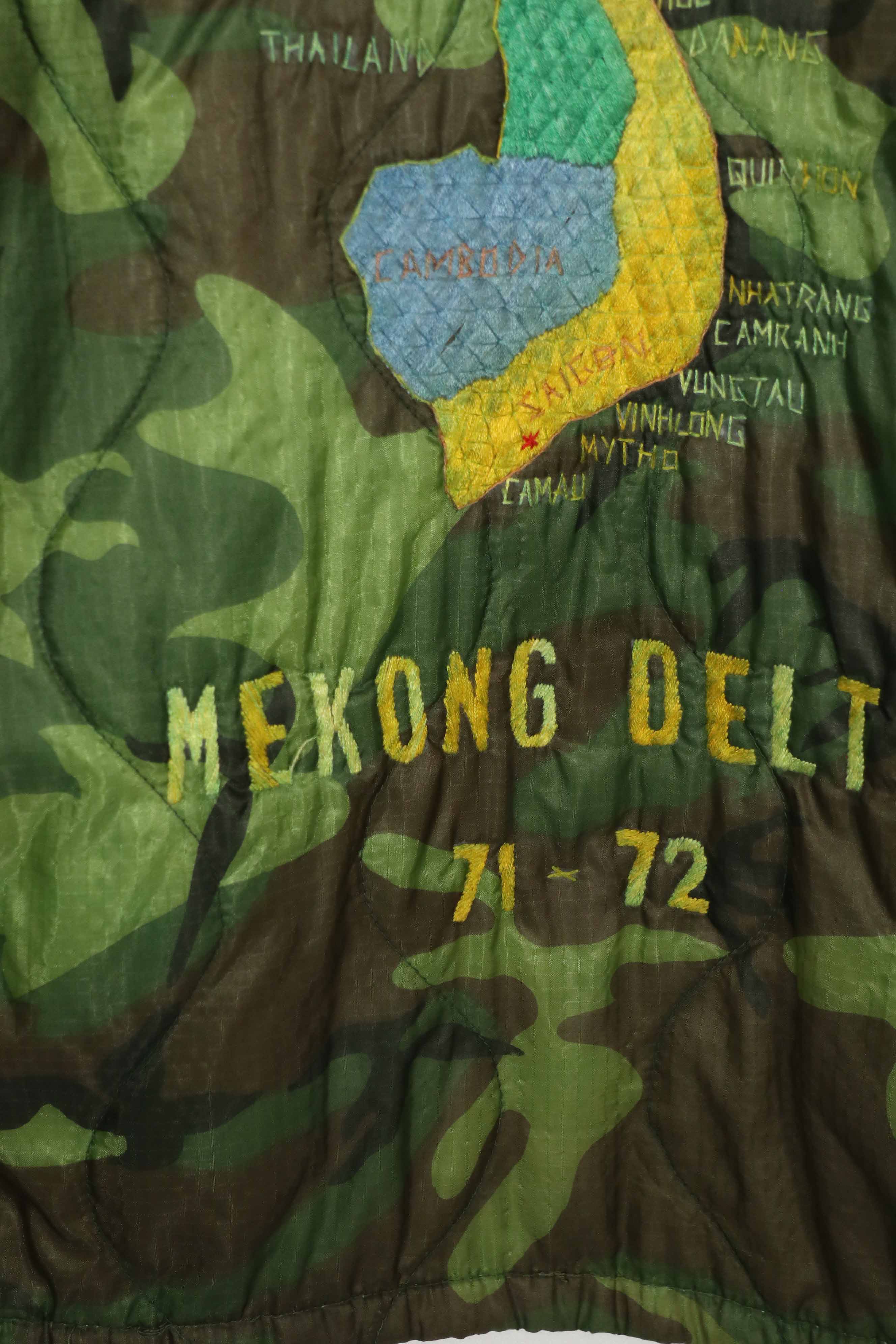 実物　米軍ポンチョライナー製　US NAVY SEABEE TEAM 7107  1971-72 ツアージャケット