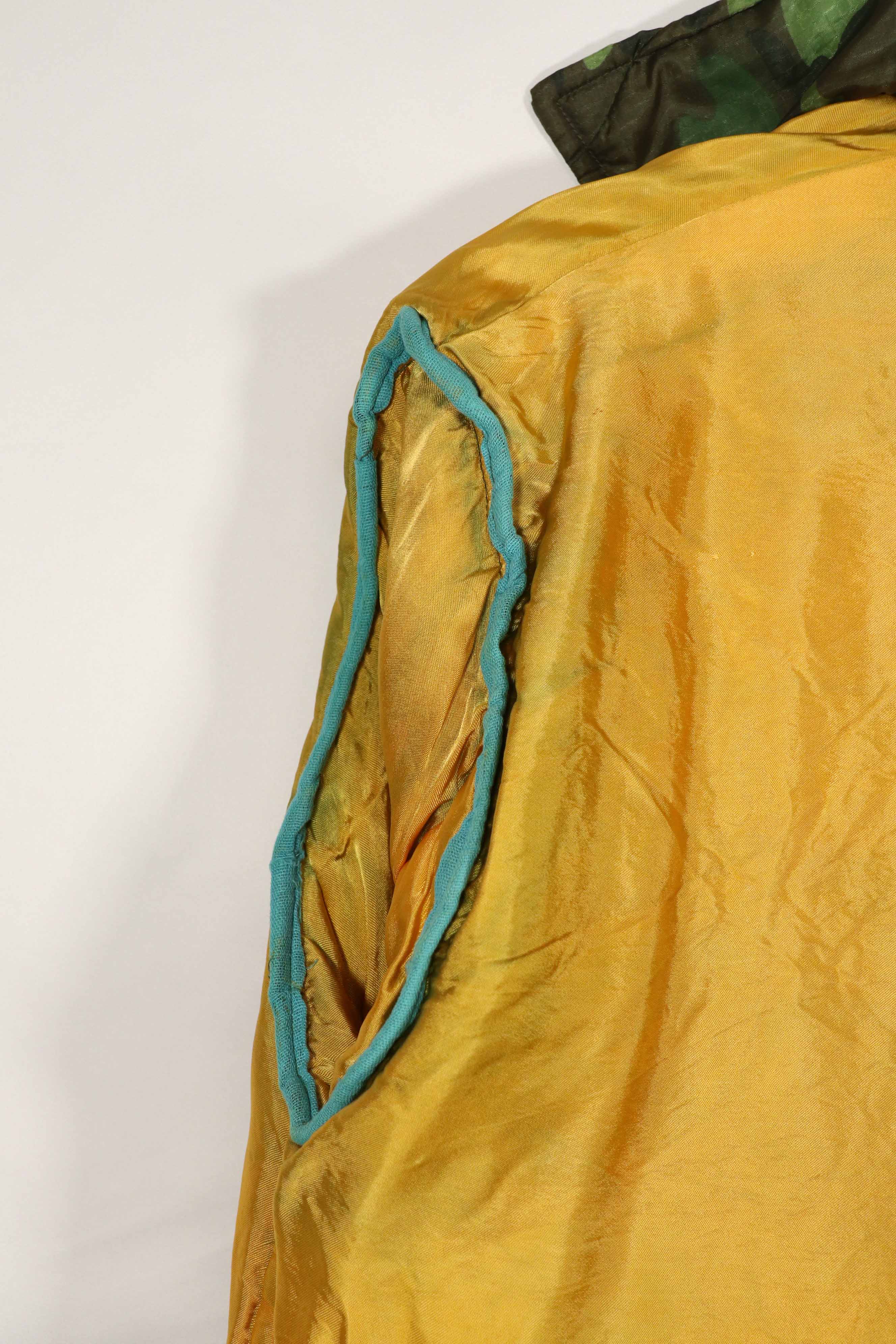 実物　米軍ポンチョライナー製　US NAVY SEABEE TEAM 7107  1971-72 ツアージャケット