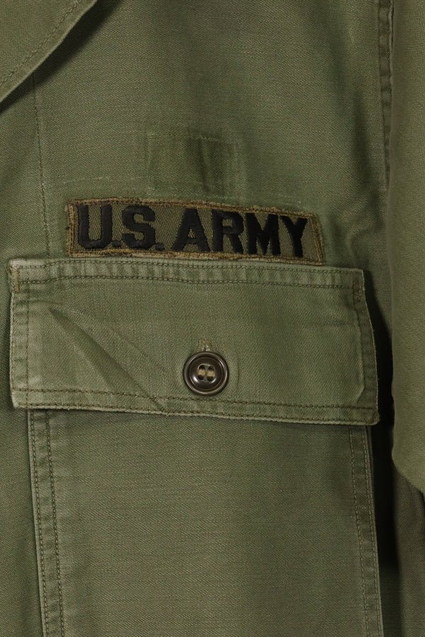 1960年代　元グリーンベレー兵士放出　OG-107　ユーティリティシャツ　初付け　パッチ付き　中古品　C