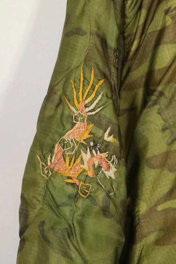 実物　米軍ポンチョライナー製　ツアージャケット　1970-1971 TAY NINH CU CHI