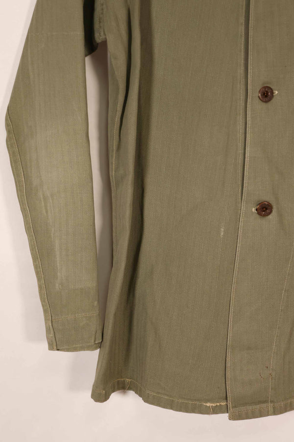 実物　1940年代　アメリカ海兵隊　USMC　M41 HBTユーティリティジャケット　退色あり　ポケット欠損