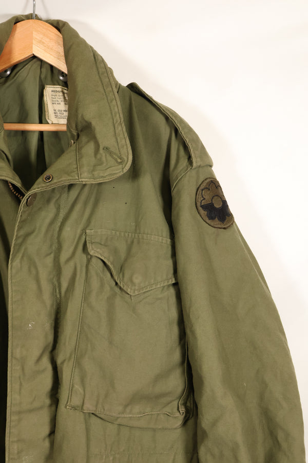 1974 Contract M-S M65 Field Jacket, 3rd Model, Used, Faded, With Patches