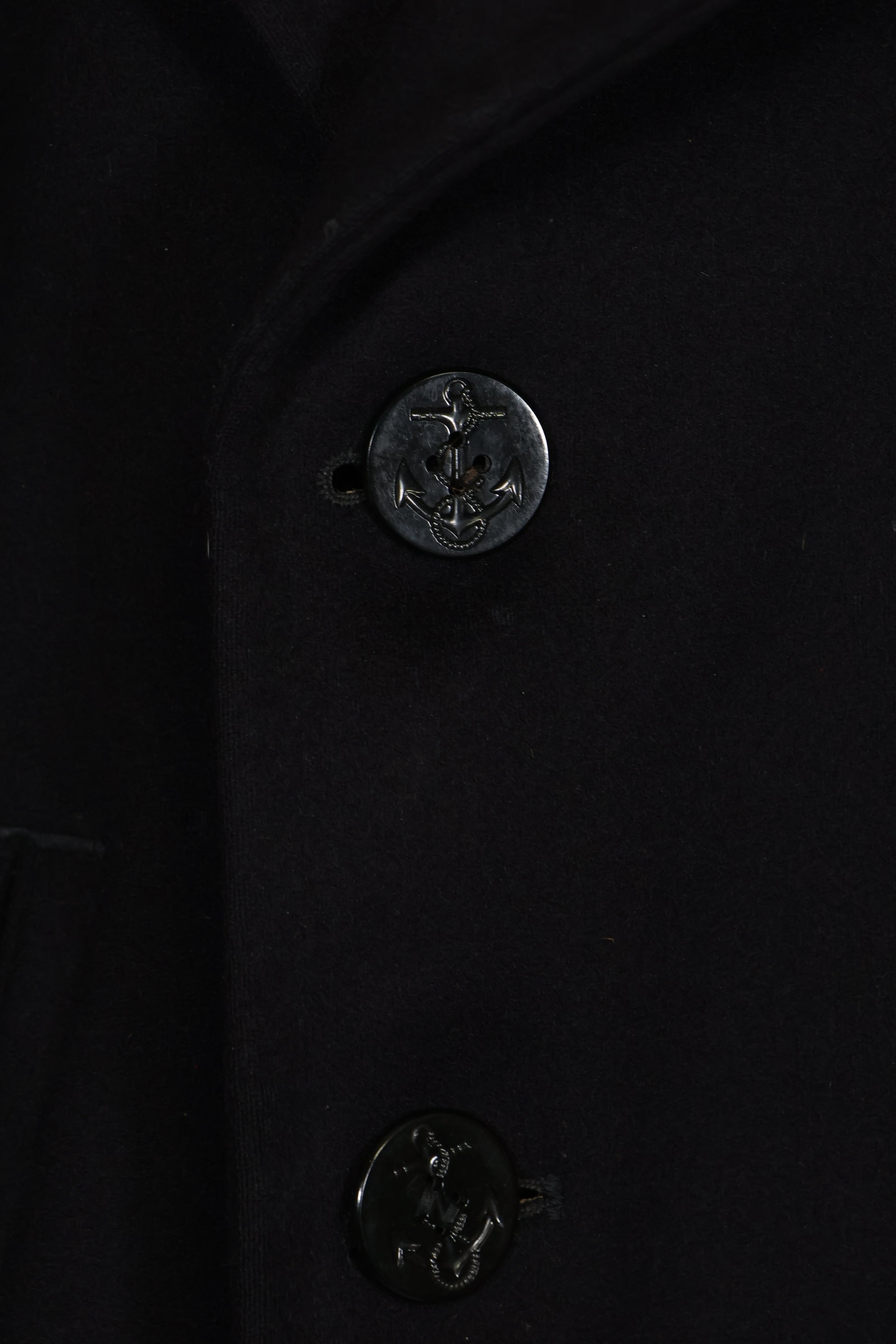 1950年代美国海军呢子大衣，二手，略有虫蛀痕迹