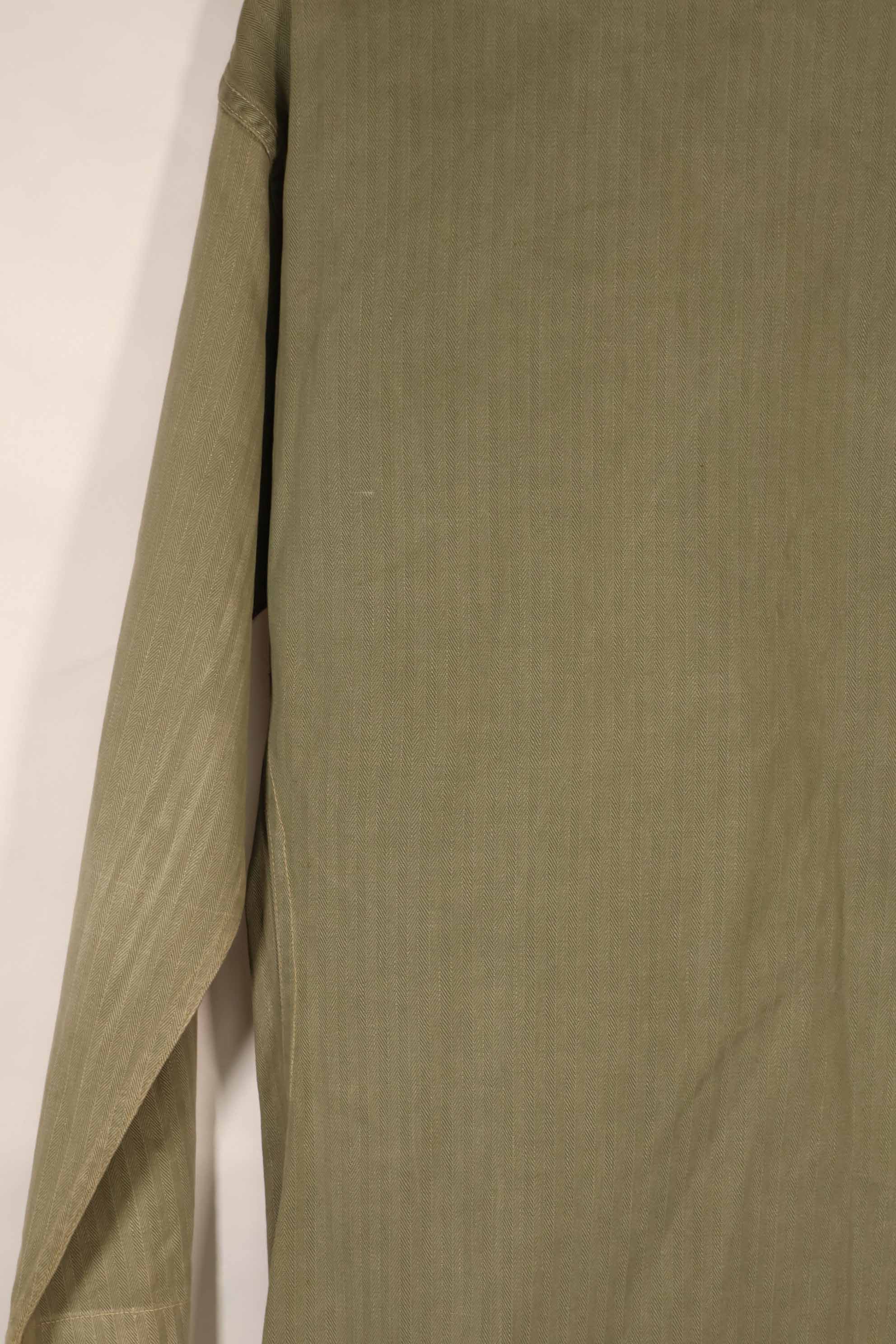 実物　1940年代　アメリカ海兵隊　USMC　M41 HBTユーティリティジャケット　退色あり　ポケット欠損