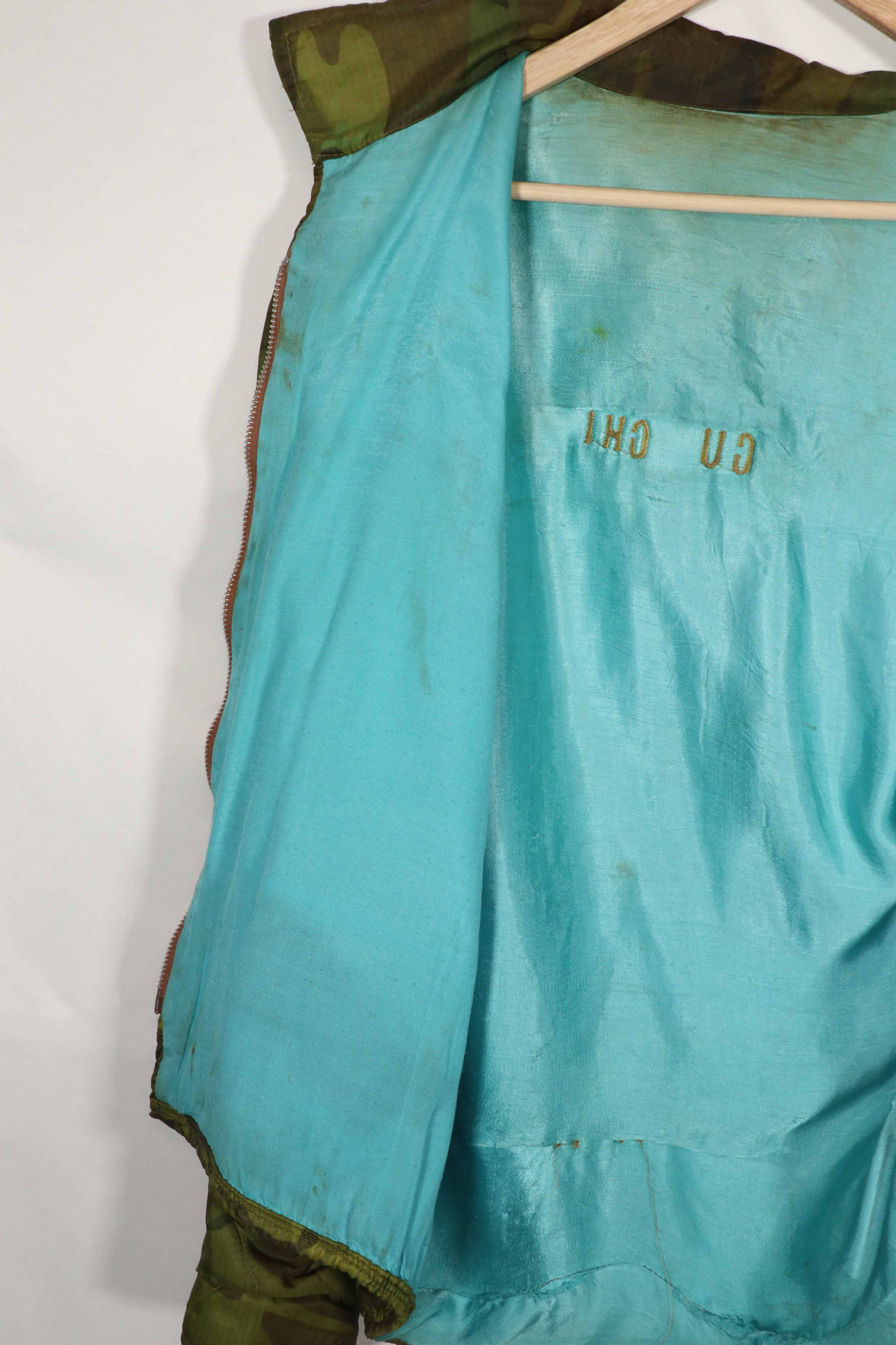 実物　米軍ポンチョライナー製　ツアージャケット　1970-1971 TAY NINH CU CHI