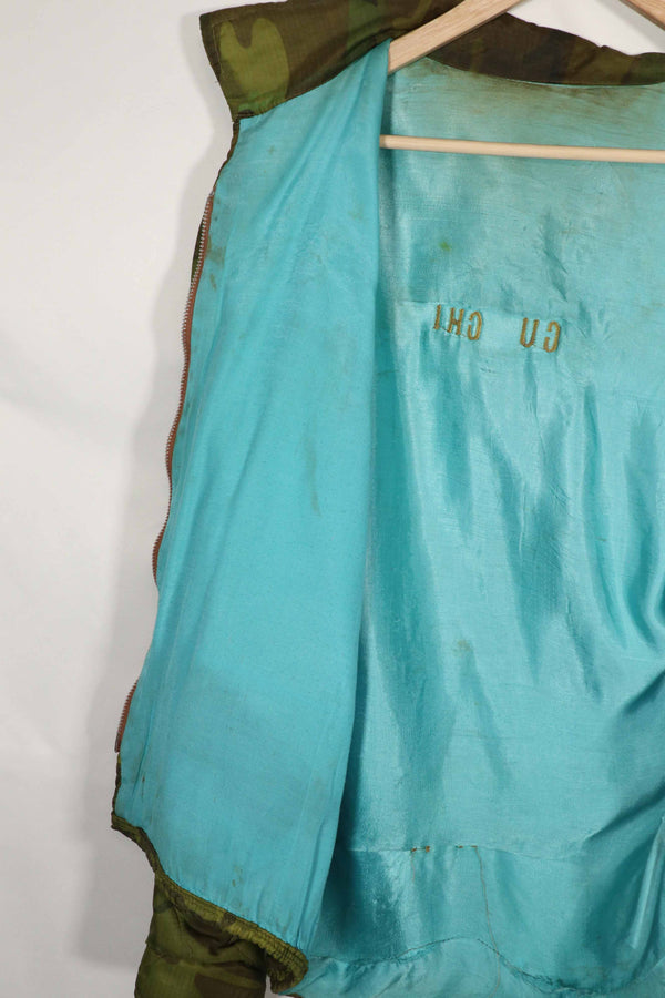 実物　米軍ポンチョライナー製　ツアージャケット　1970-1971 TAY NINH CU CHI