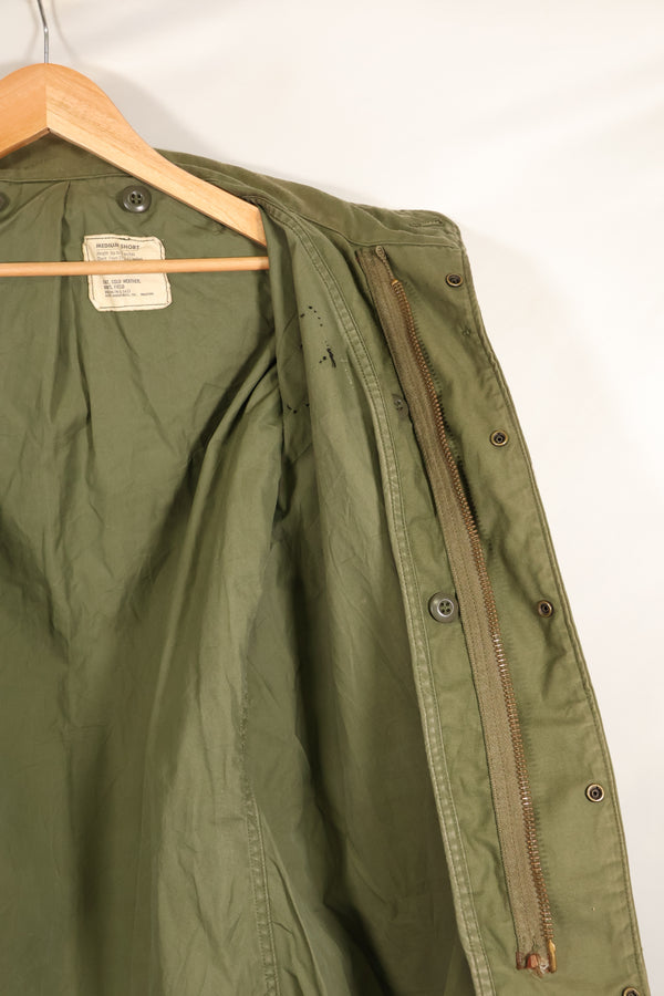 1974 Contract M-S M65 Field Jacket, 3rd Model, Used, Faded, With Patches