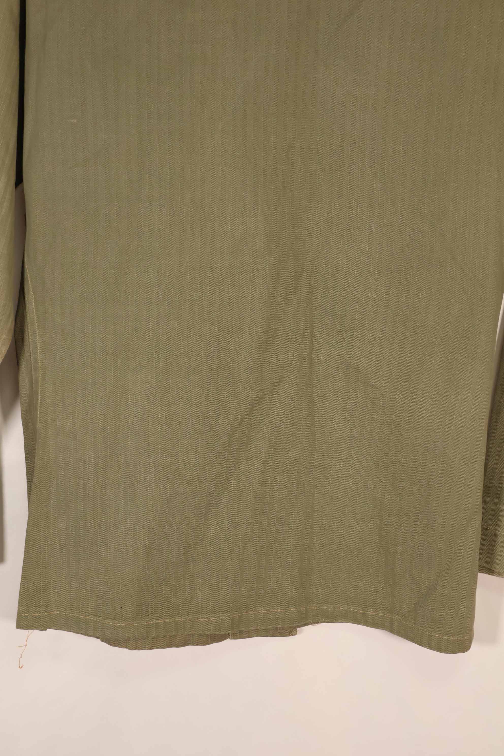 実物　1940年代　アメリカ海兵隊　USMC　M41 HBTユーティリティジャケット　退色あり　ポケット欠損