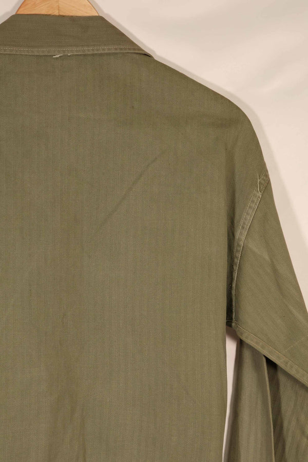 実物　1940年代　アメリカ海兵隊　USMC　M41 HBTユーティリティジャケット　退色あり　ポケット欠損