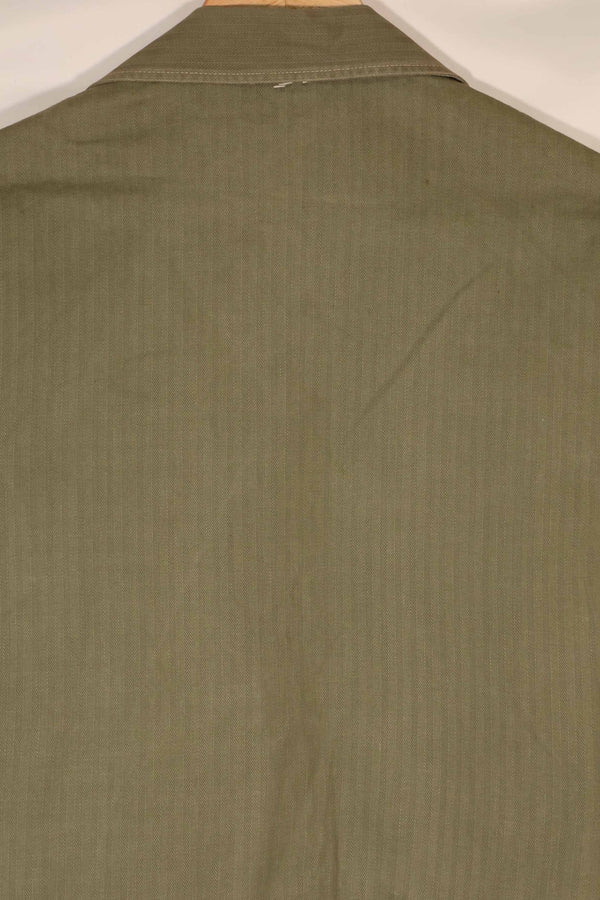 実物　1940年代　アメリカ海兵隊　USMC　M41 HBTユーティリティジャケット　退色あり　ポケット欠損