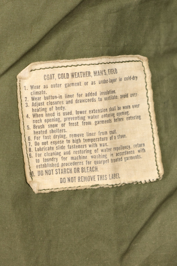 1974 Contract M-S M65 Field Jacket, 3rd Model, Used, Faded, With Patches
