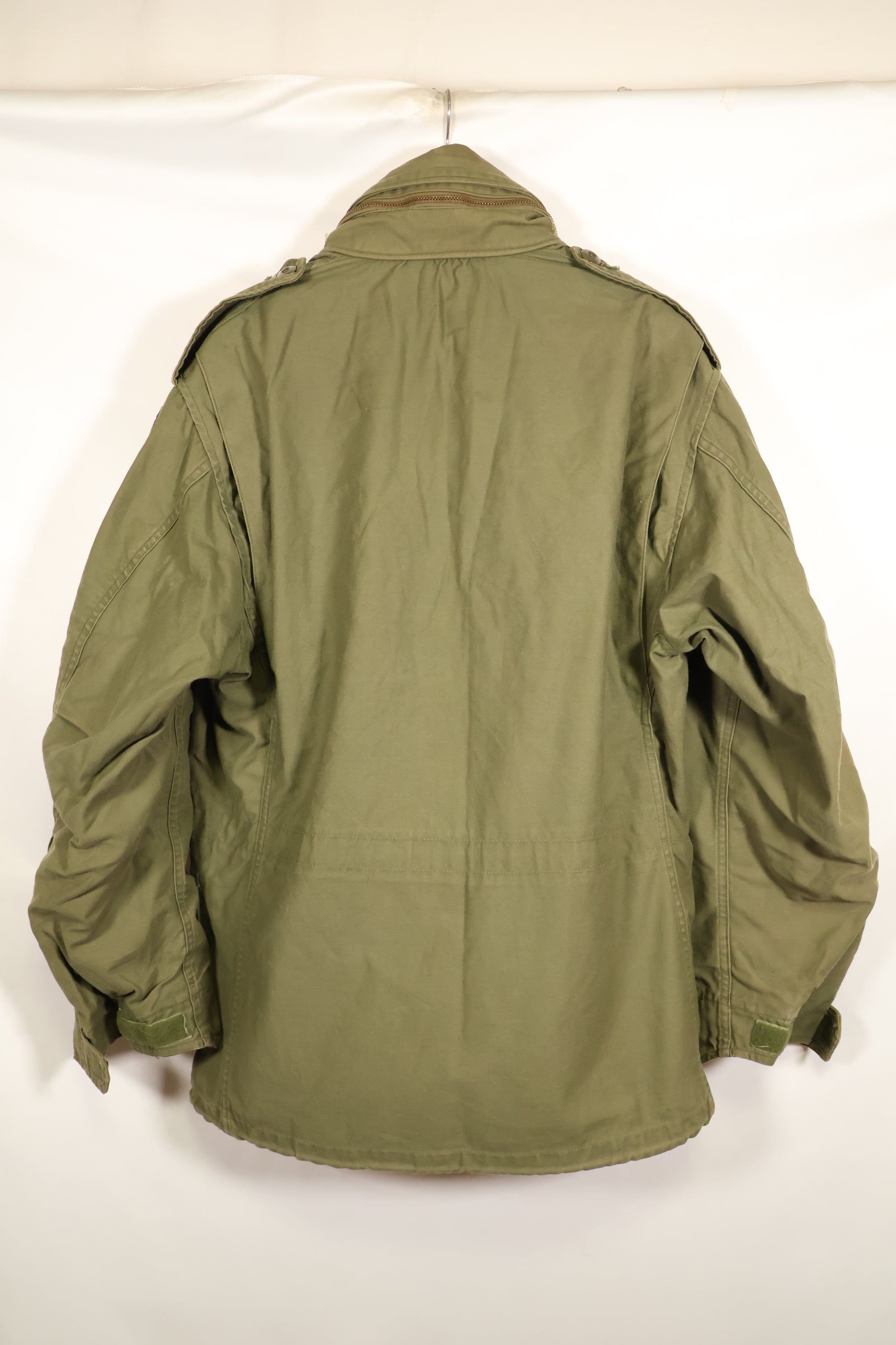 1974 Contract M-S M65 Field Jacket, 3rd Model, Used, Faded, With Patches