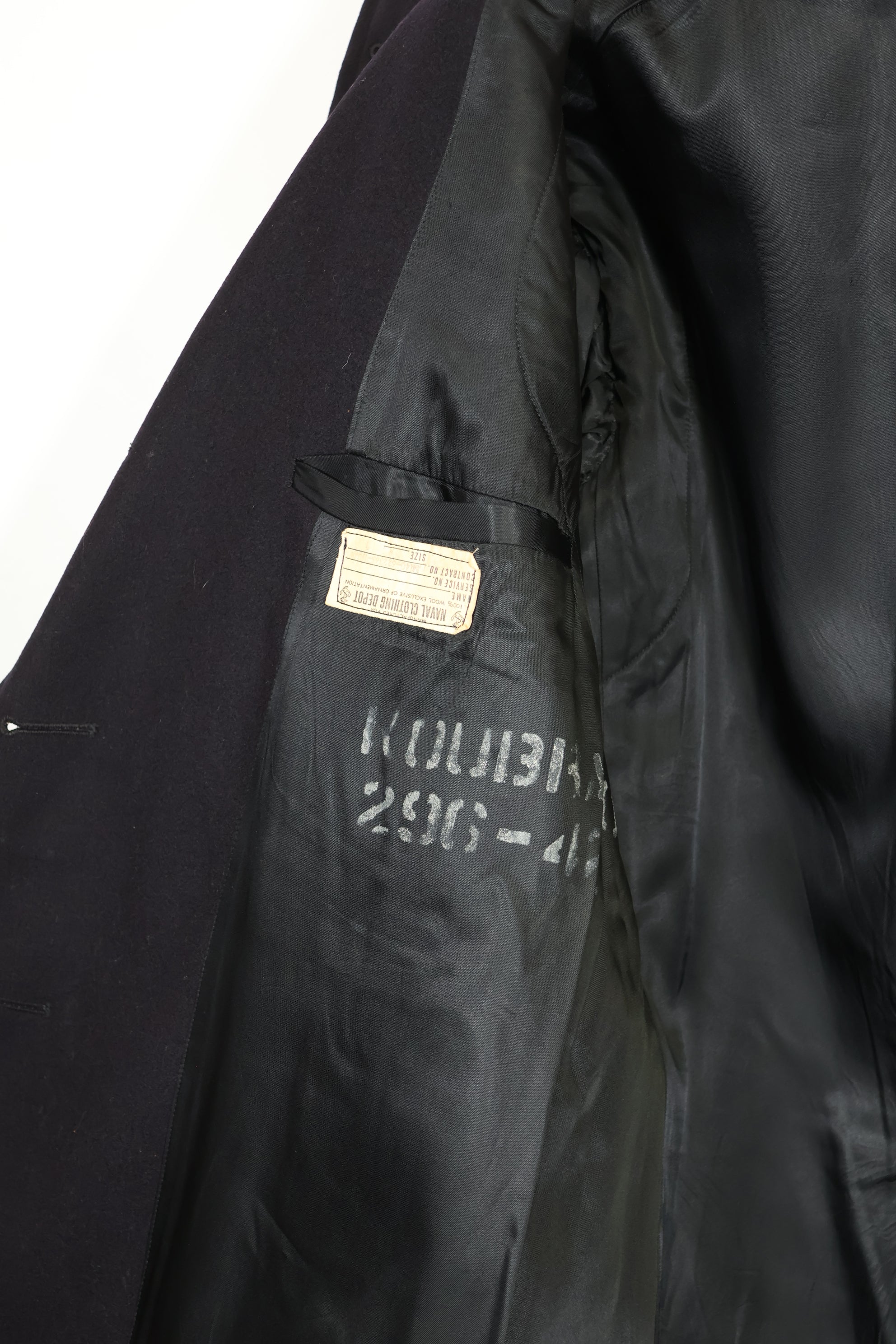 1950年代美国海军呢子大衣，二手，略有虫蛀痕迹