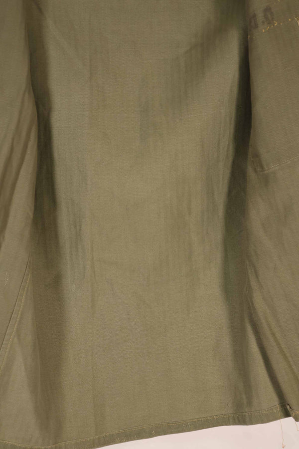 実物　1940年代　アメリカ海兵隊　USMC　M41 HBTユーティリティジャケット　退色あり　ポケット欠損